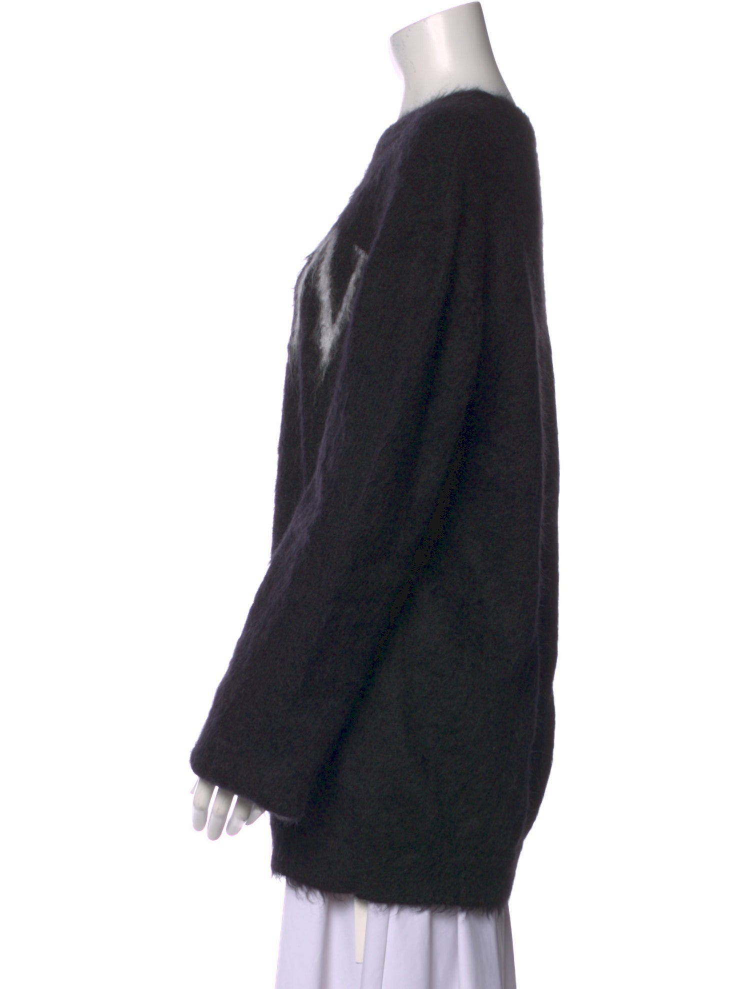 Valentino Mohair Graphic Print Sweater