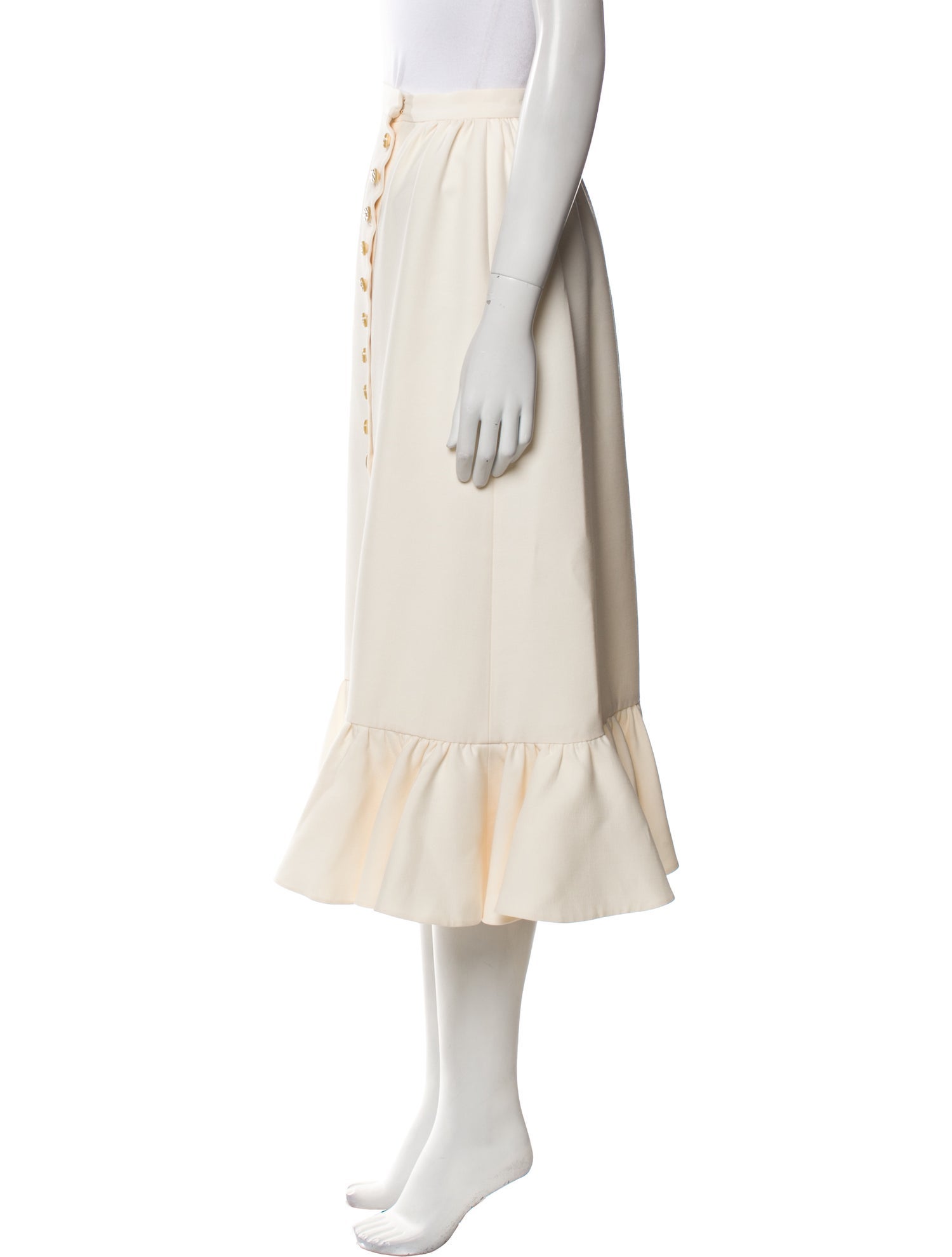 Valentino Virgin Wool Midi Length Skirt