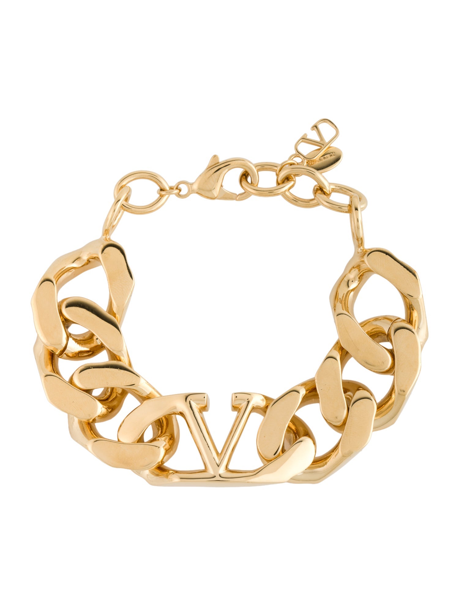 Valentino V Logo Chain Link Bracelet