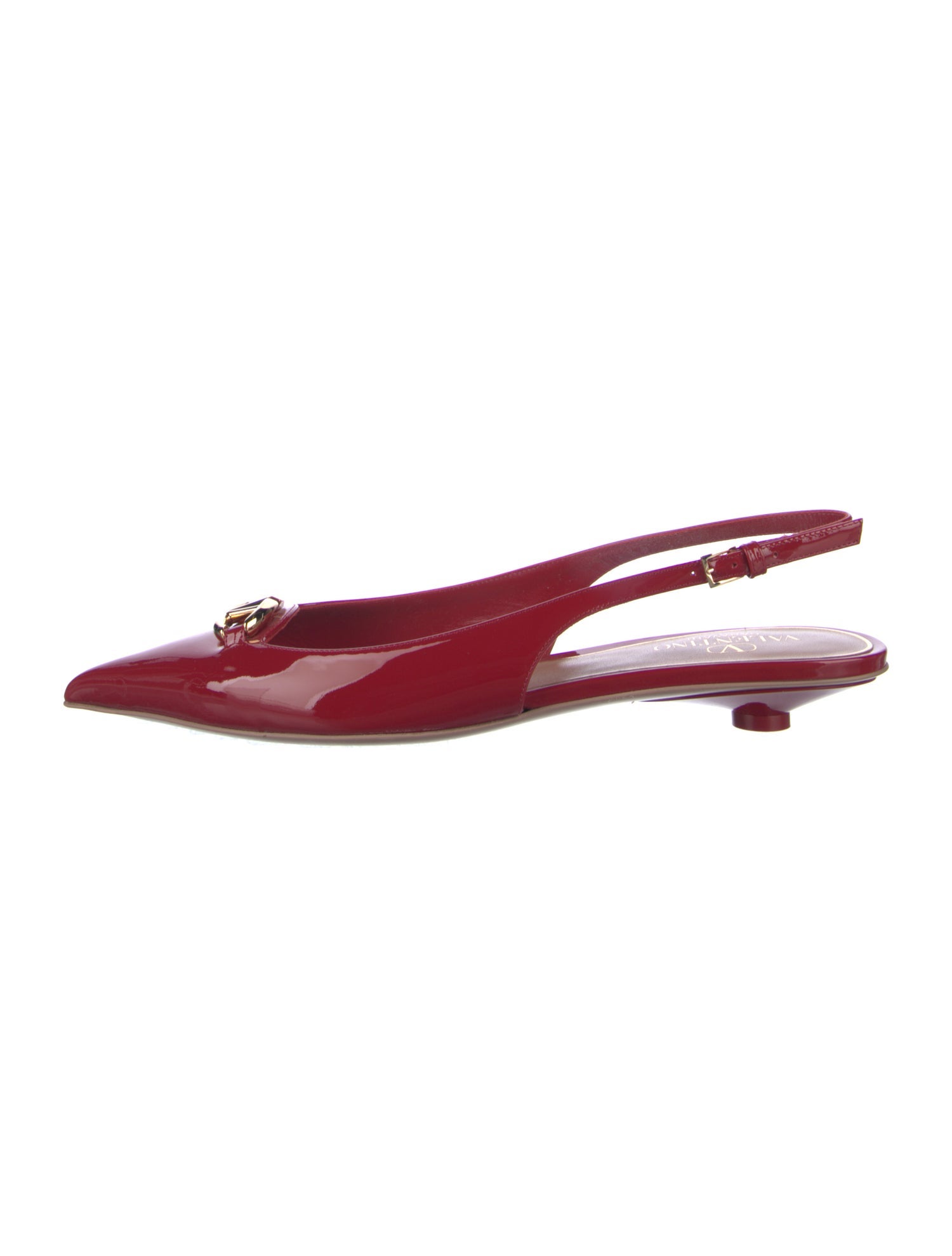 Valentino Patent Leather Slingback Flats