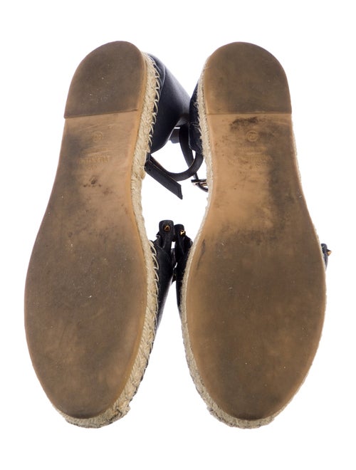 Valentino Rockstud Accents Leather Espadrilles