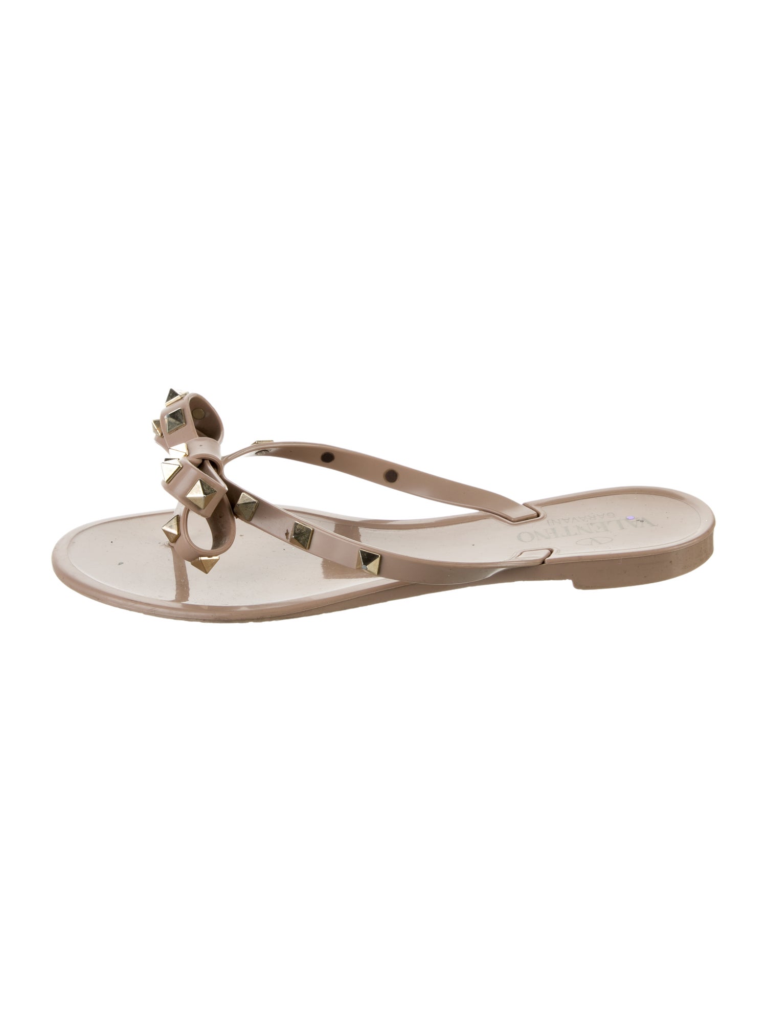Valentino Rockstud Accents Rubber Slides