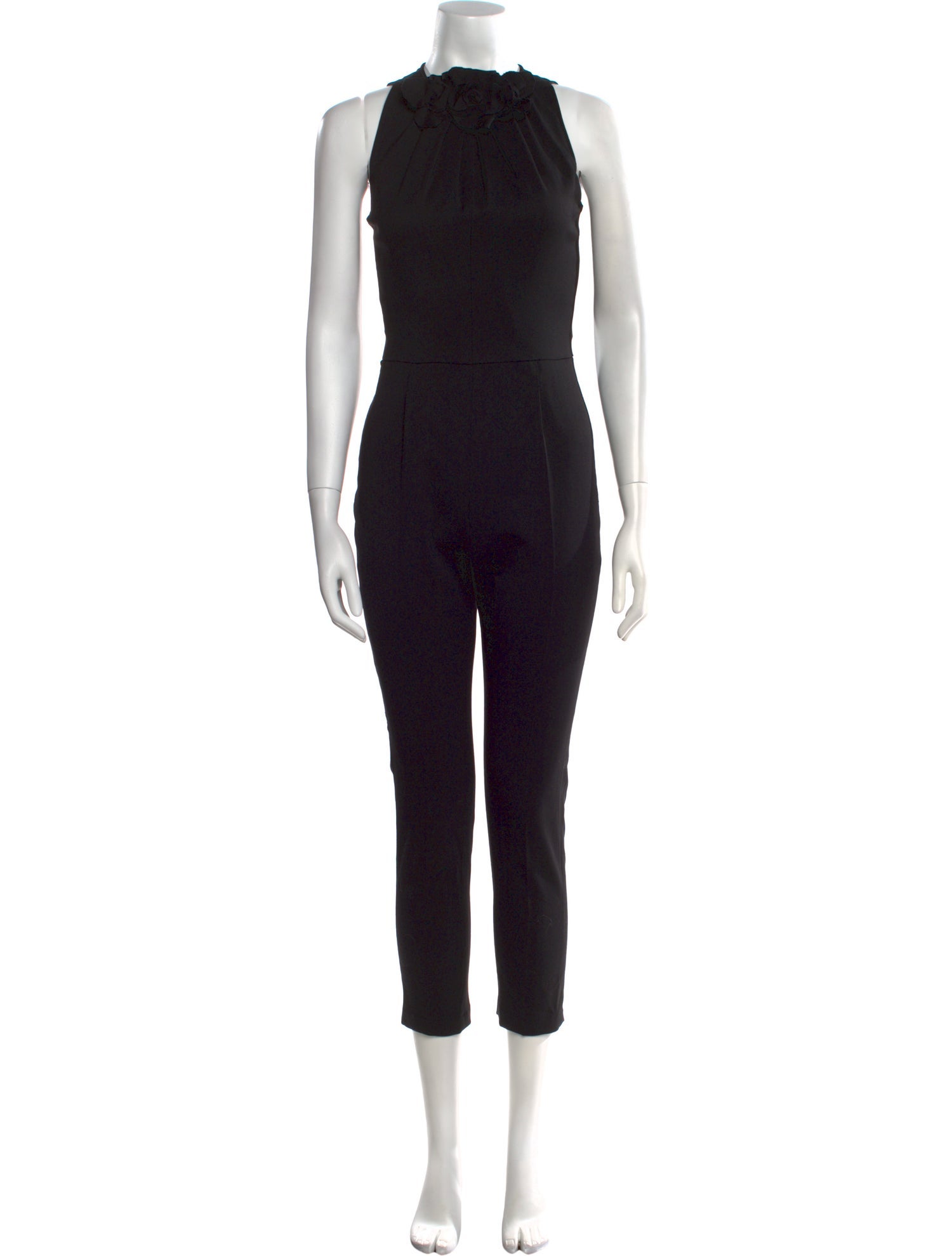 Valentino Virgin Wool Cowl Neck Jumpsuit