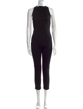Valentino Virgin Wool Cowl Neck Jumpsuit