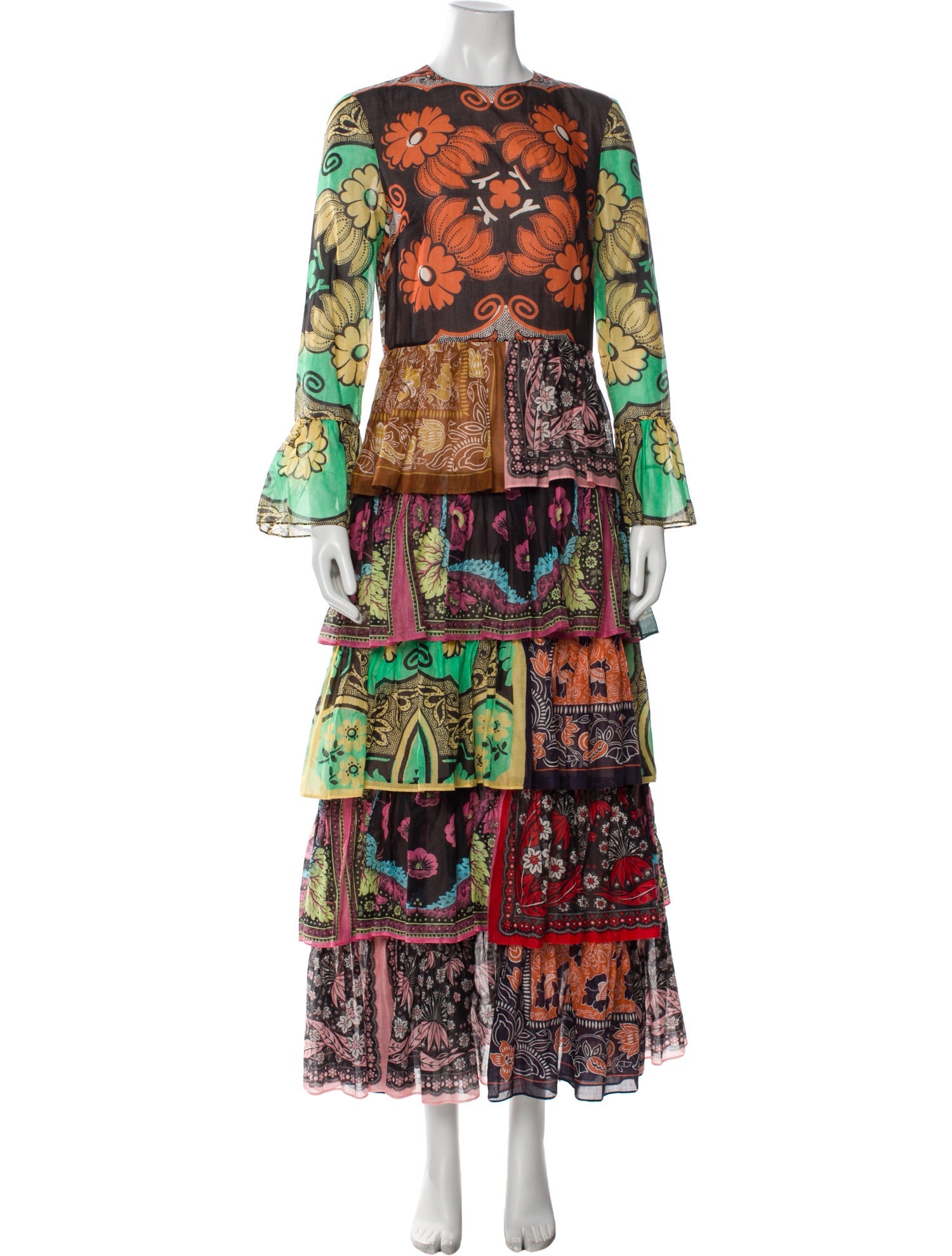 Valentino Paisley Print Midi Length Dress