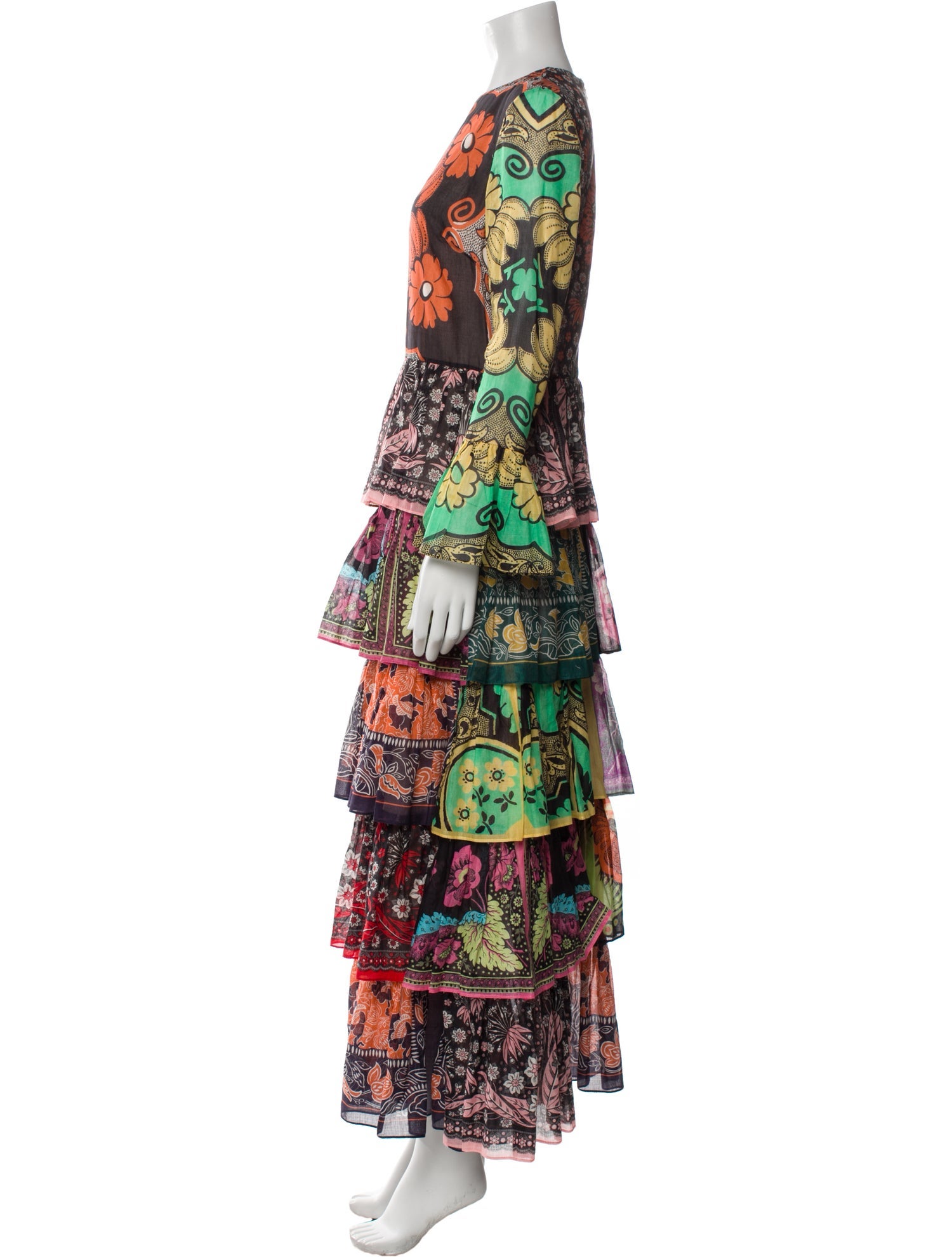 Valentino Paisley Print Midi Length Dress