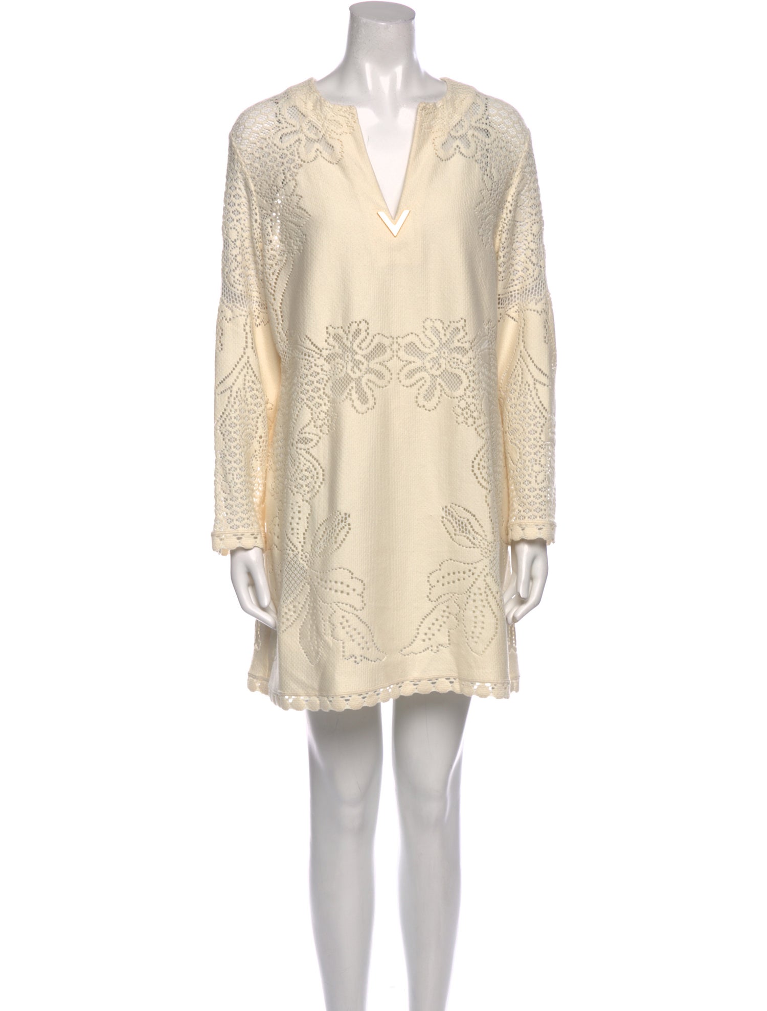 Valentino V-Neck Mini Dress