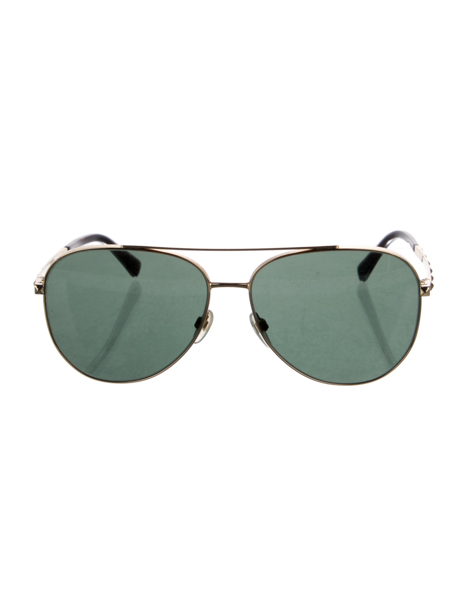 Valentino Rockstud Accents Aviator Sunglasses