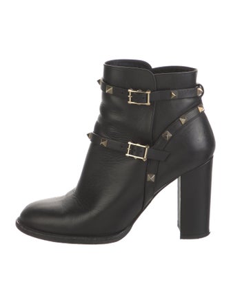 Valentino Rockstud Accents Leather Boots