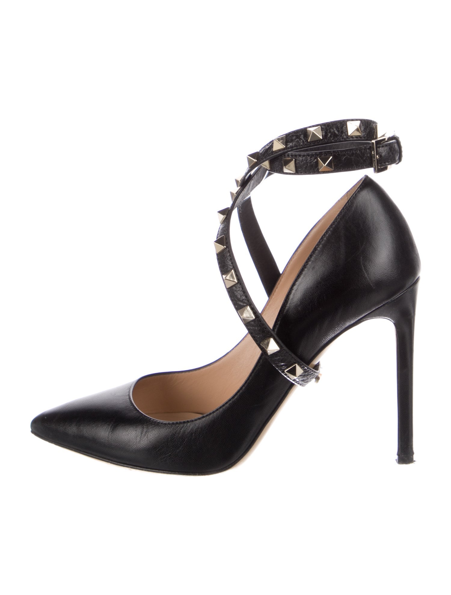 Valentino Rockstud Accents Leather Pumps