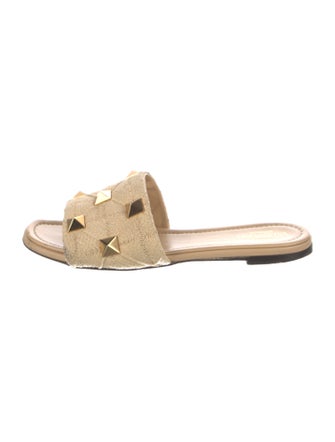 Valentino Rockstud Accents Studded Accents Slides