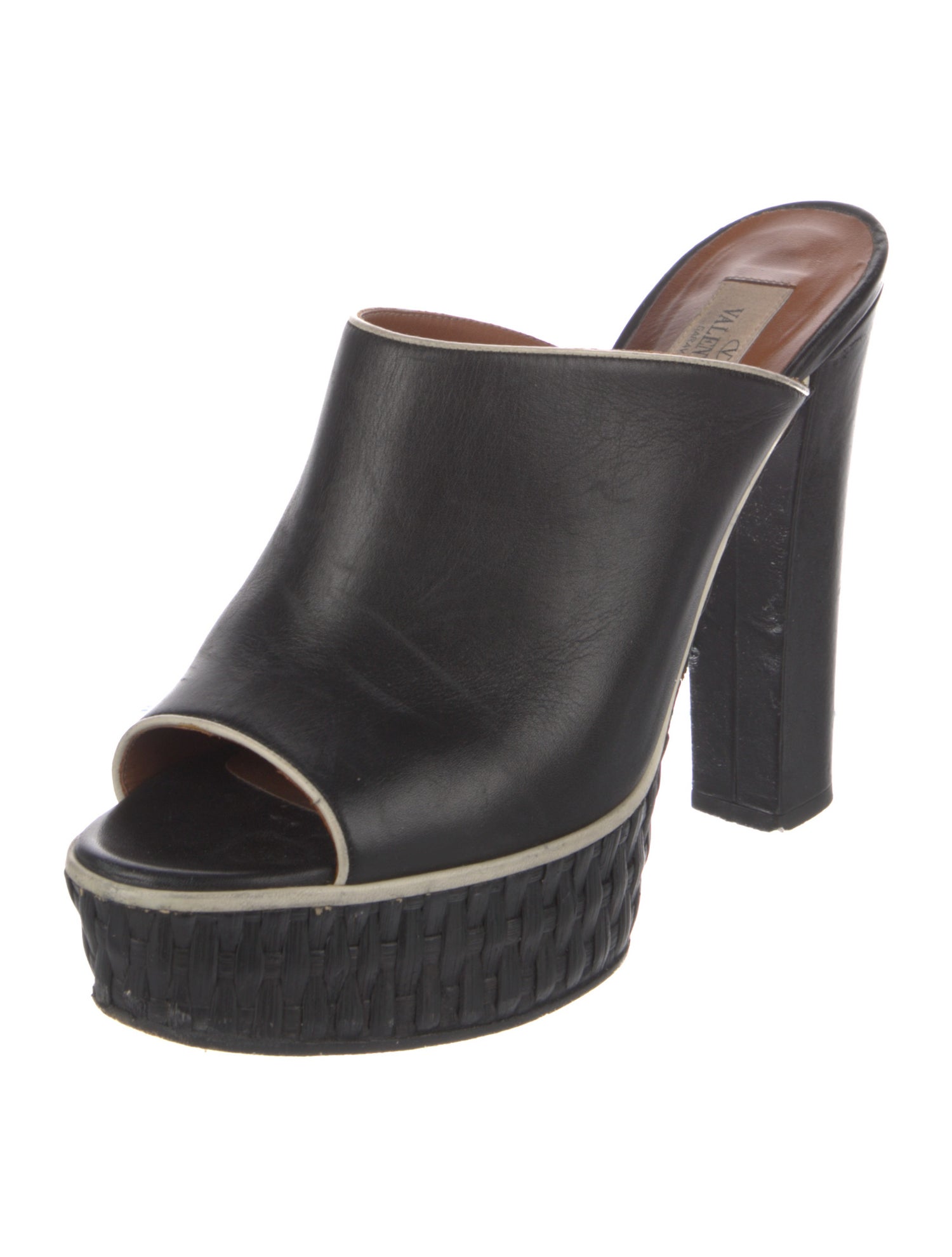 Valentino Leather Slides