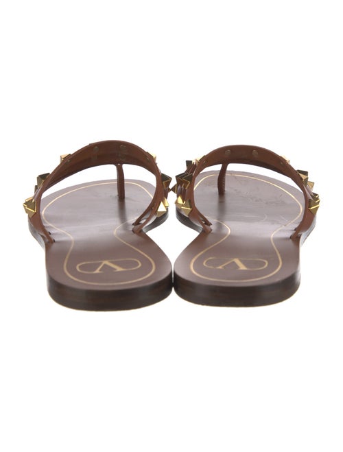 Valentino Rockstud Accents Leather Slides