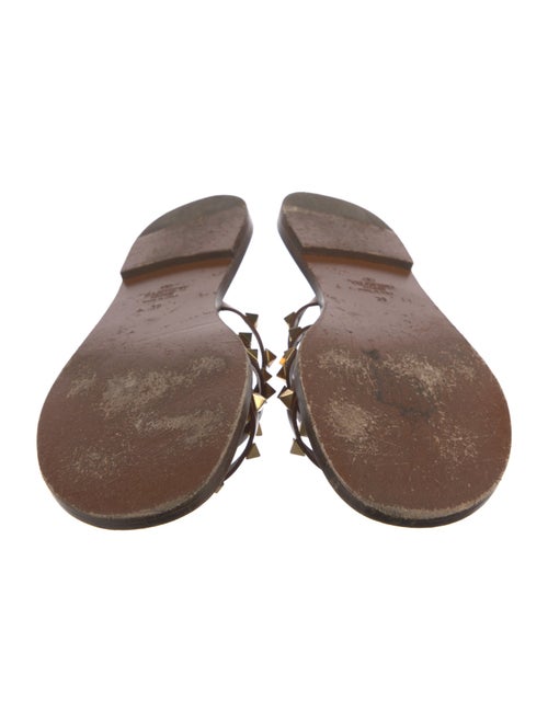 Valentino Rockstud Accents Leather Slides