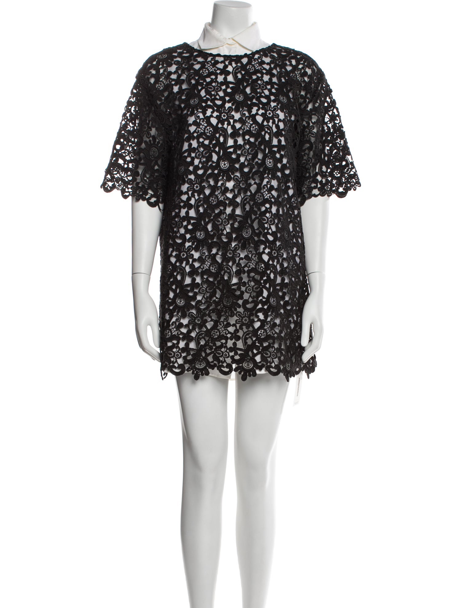 Lace Pattern Mini Dress
