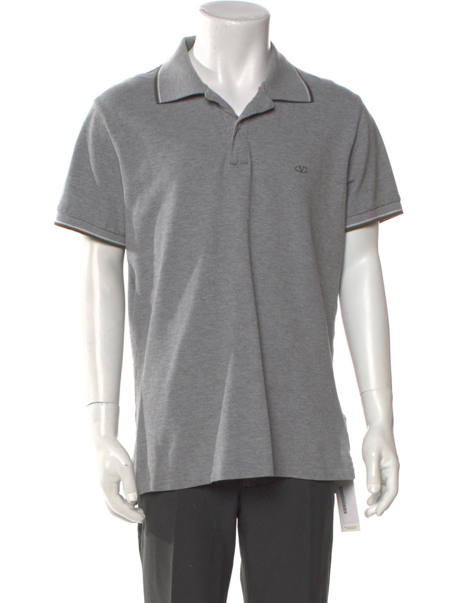 Valentino Signature Logo Crew Neck Polo Shirt