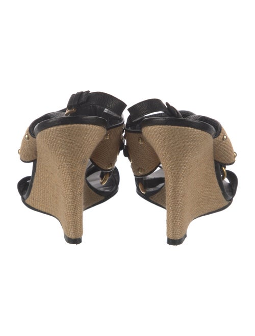 Valentino Leather Colorblock Pattern Slingback Sandals