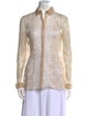 Valentino Lace Lace Pattern Button-Up Top