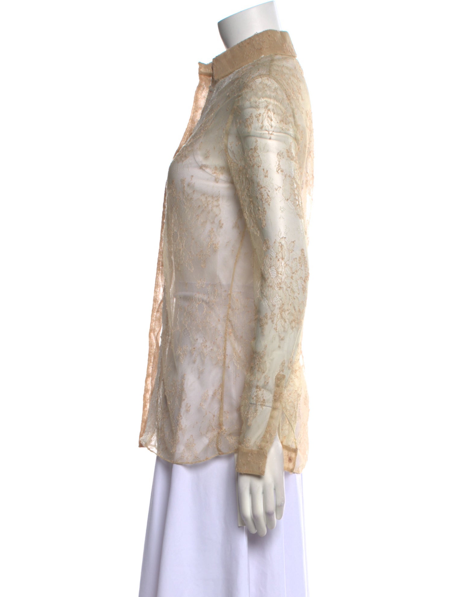 Valentino Lace Lace Pattern Button-Up Top