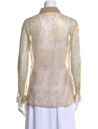 Valentino Lace Lace Pattern Button-Up Top
