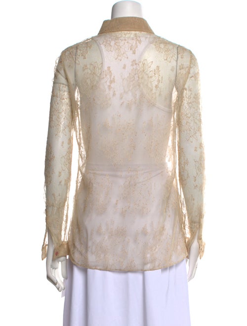 Valentino Lace Lace Pattern Button-Up Top