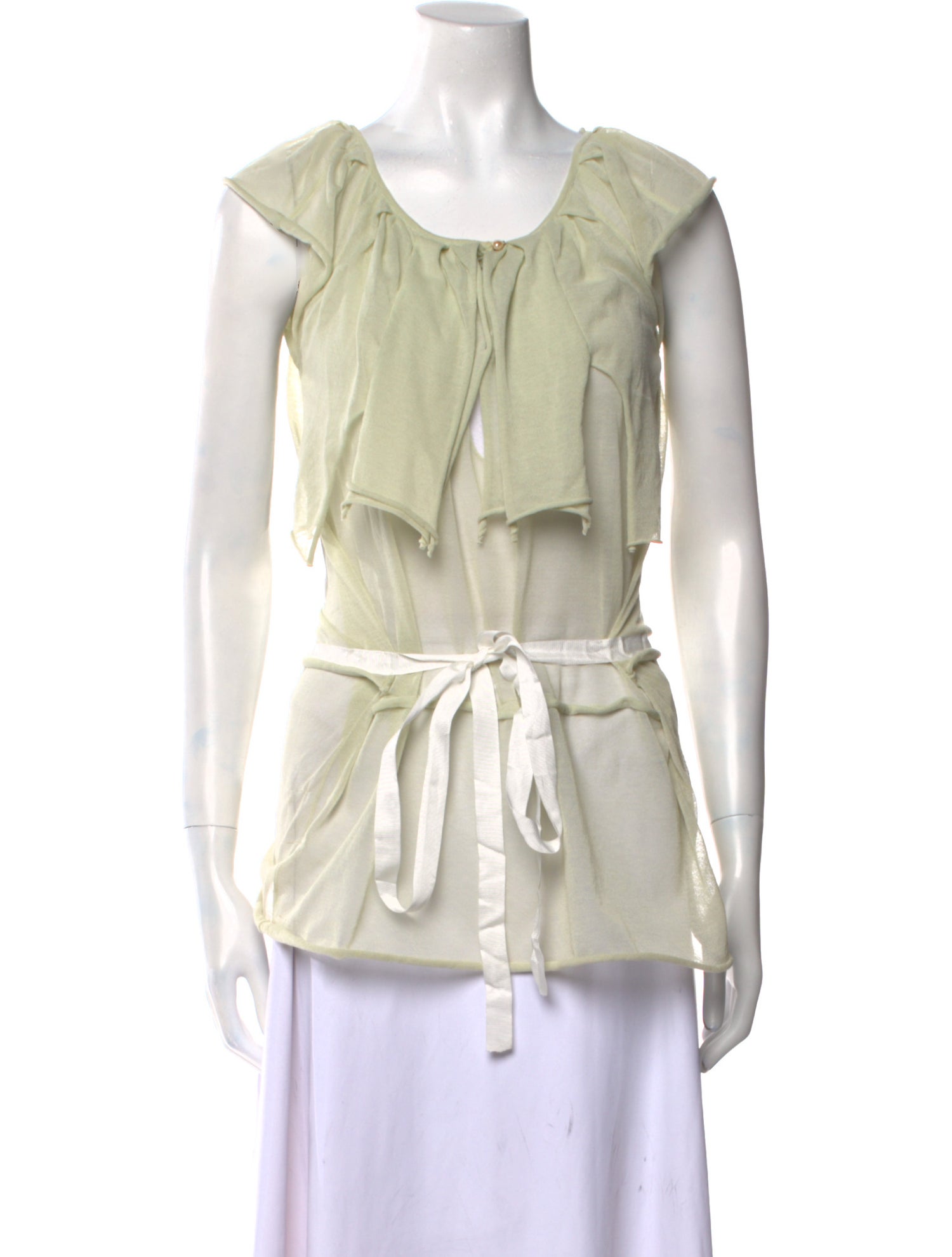 Valentino Scoop Neck Sleeveless Blouse