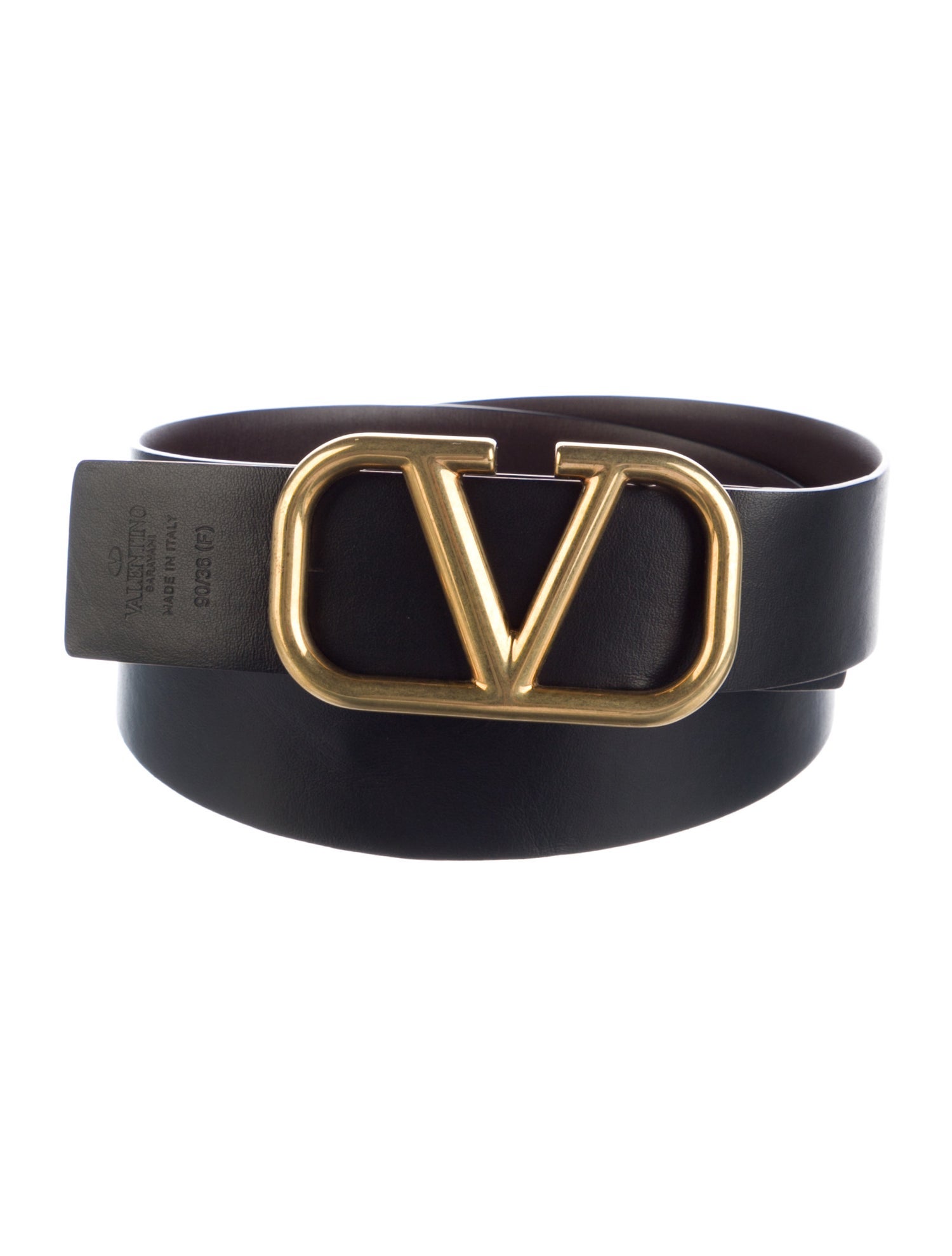 Valentino Signature Logo Leather Waist Belt