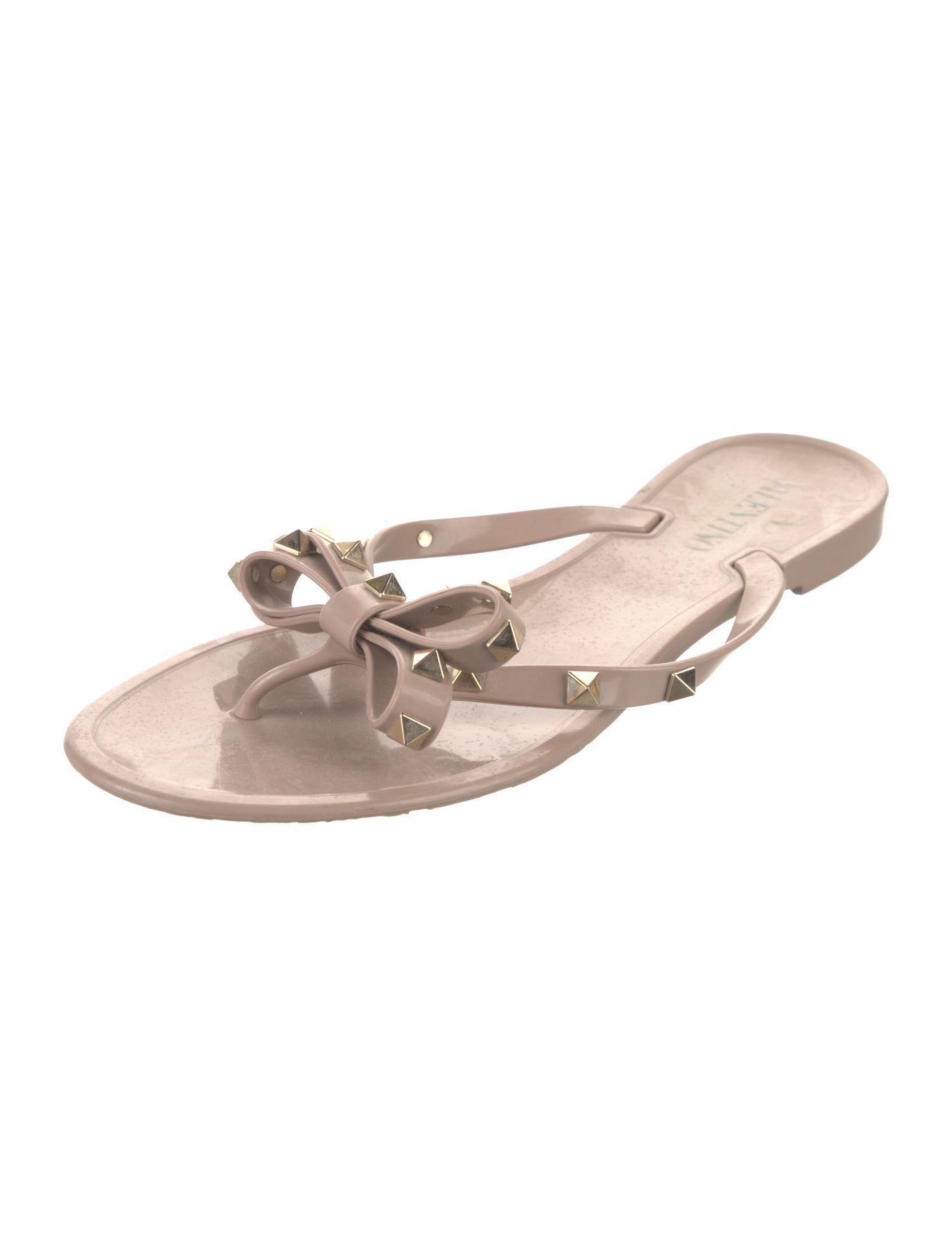 Valentino Rockstud Accents Rubber Slides