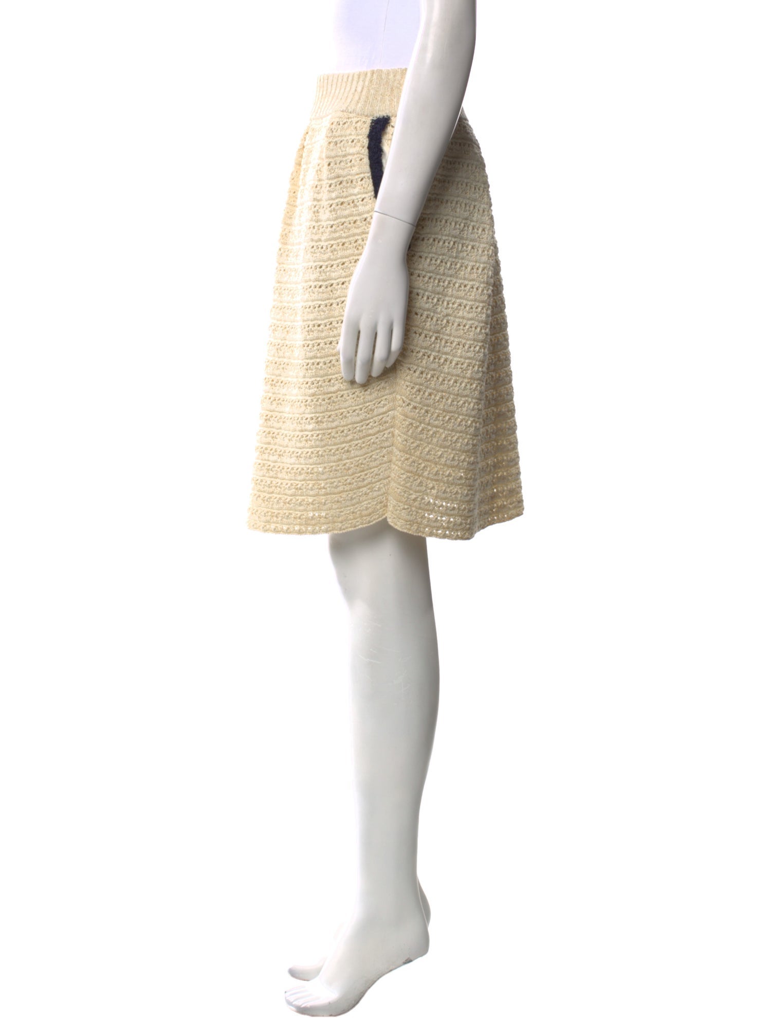 Valentino Pleated Accents Knee-Length Skirt