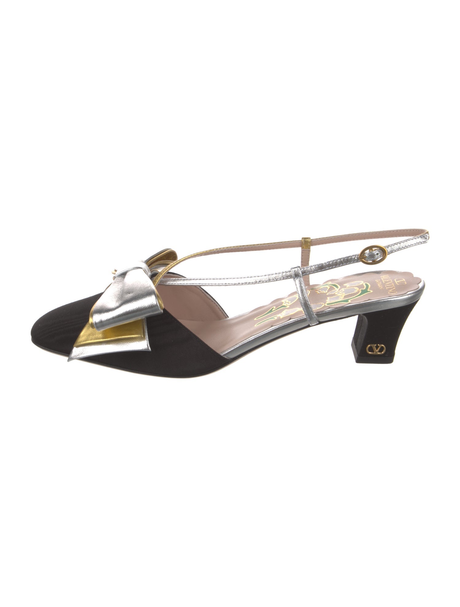 Valentino Bow Accents Slingback Pumps w/ Tags