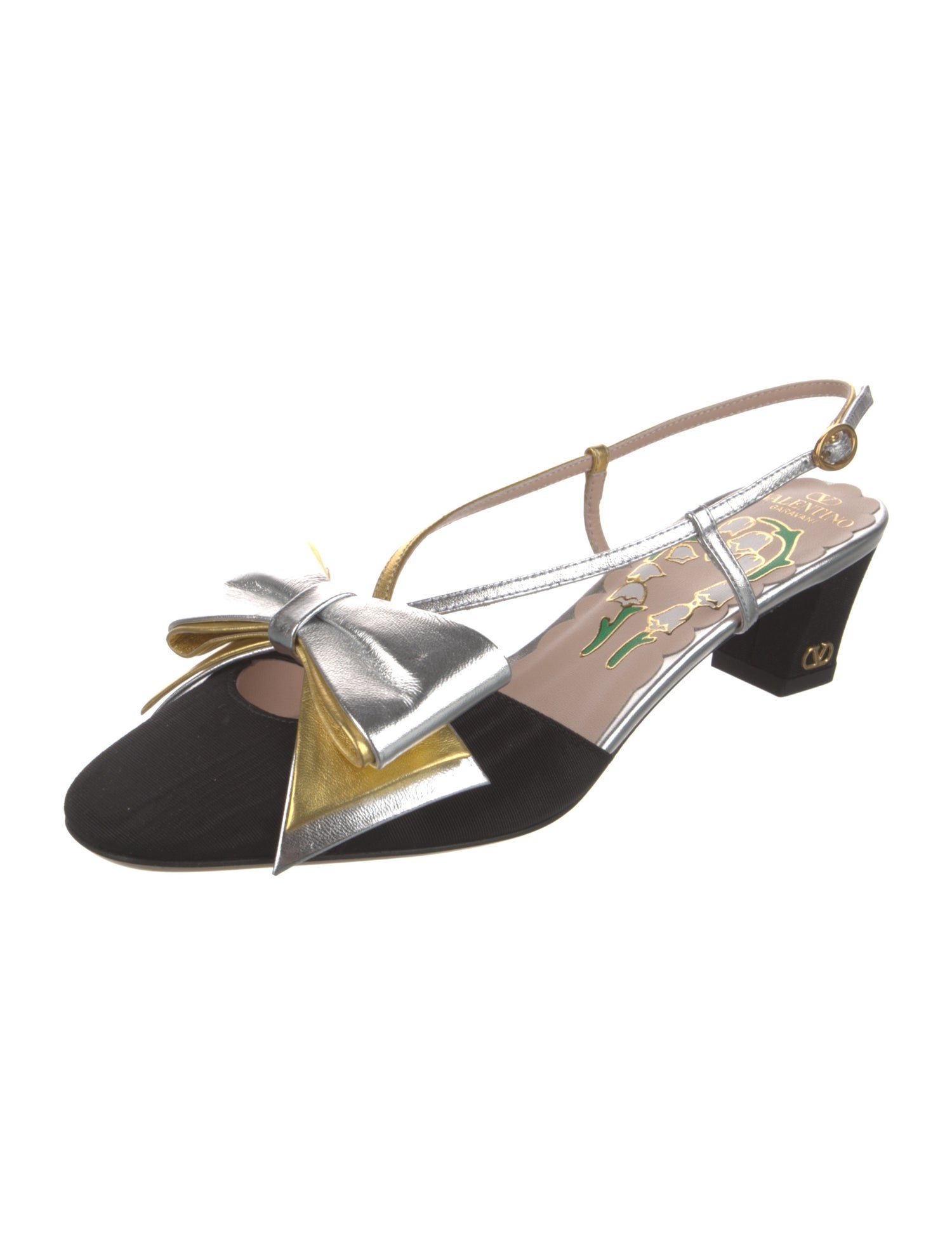 Valentino Bow Accents Slingback Pumps w/ Tags