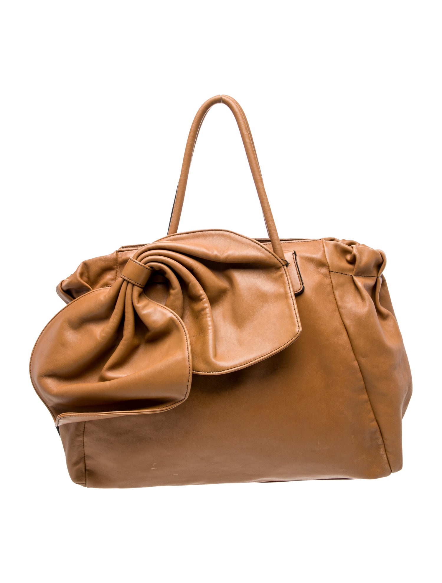 Valentino Leather Weekender Bag