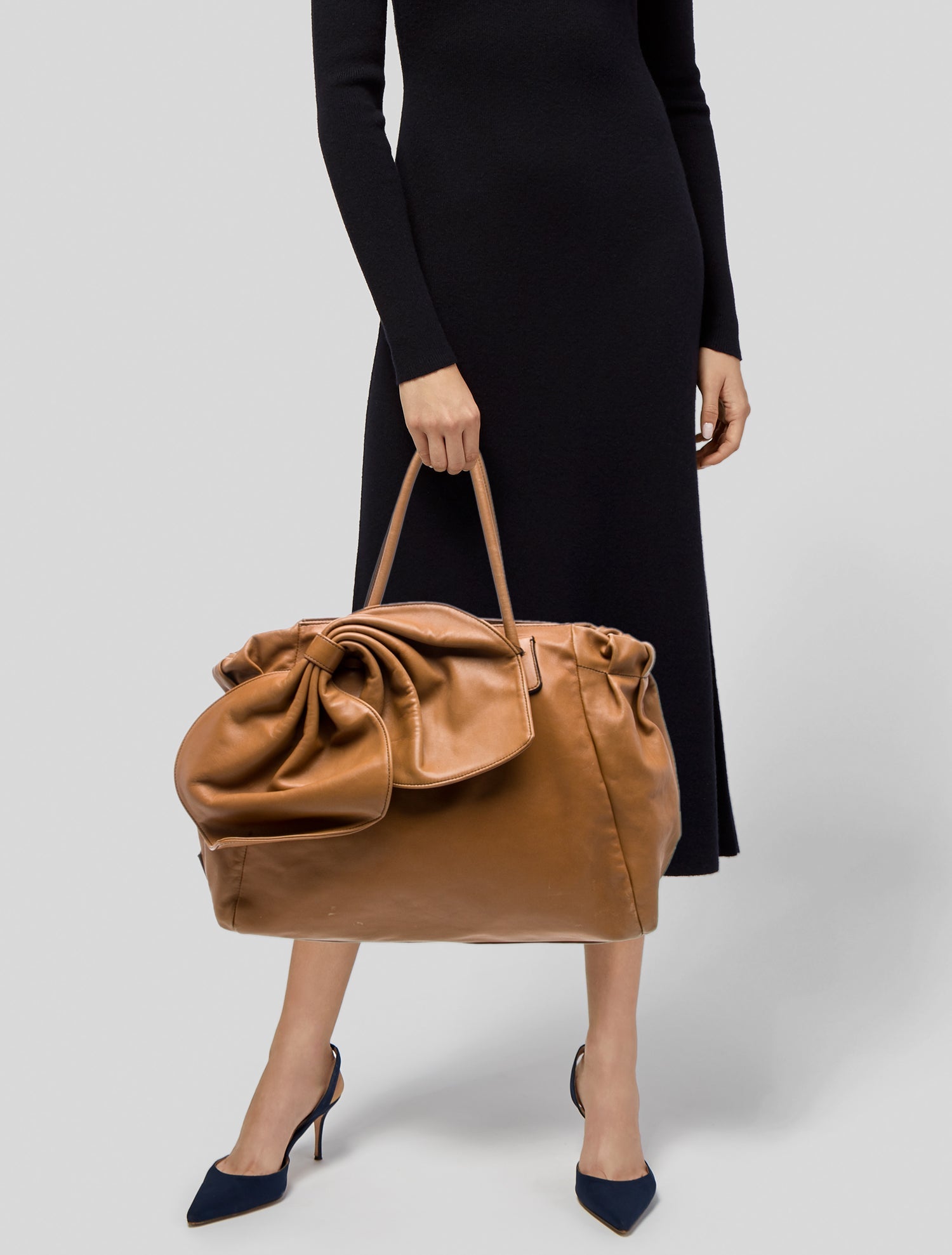 Valentino Leather Weekender Bag