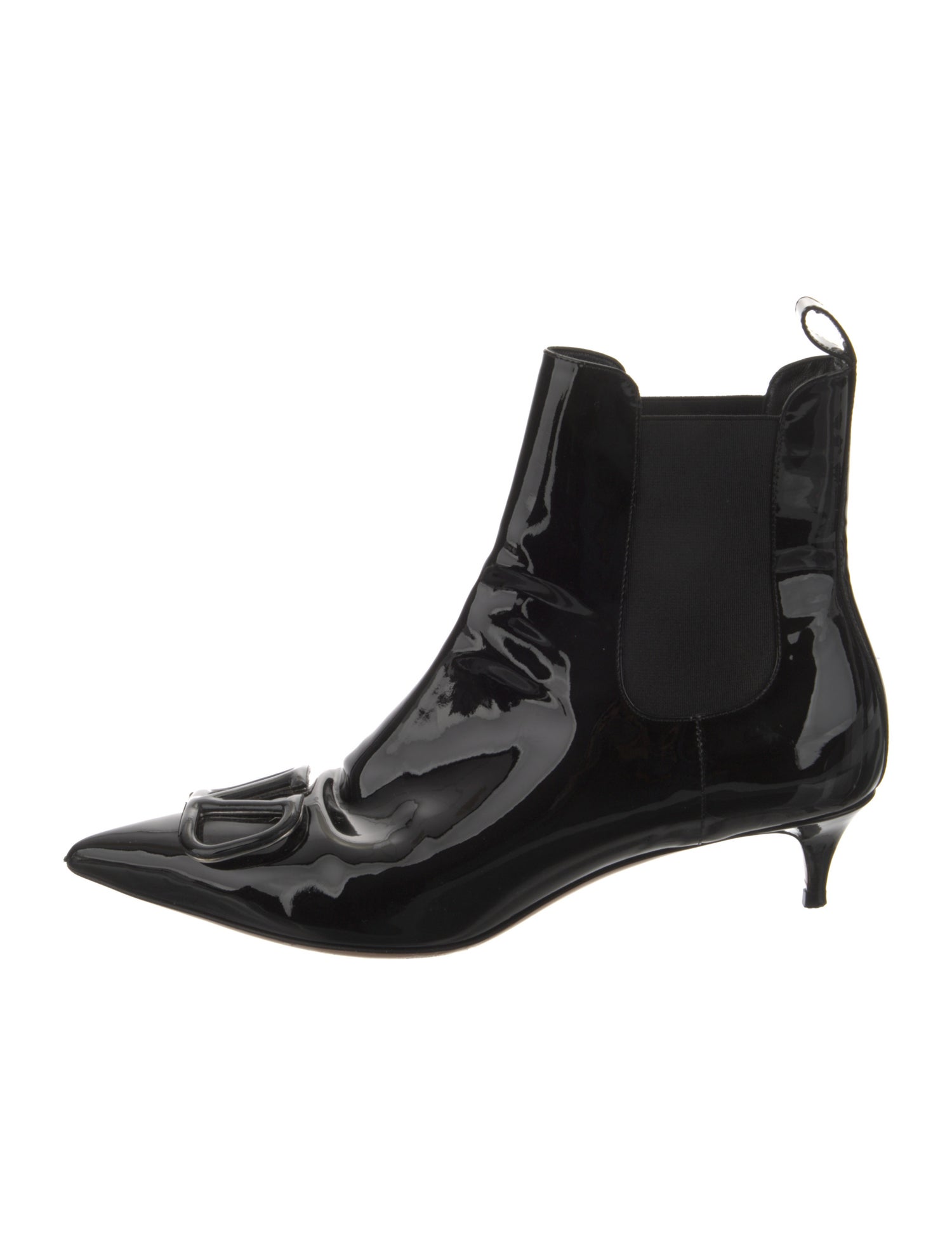 Valentino Patent Leather Chelsea Boots