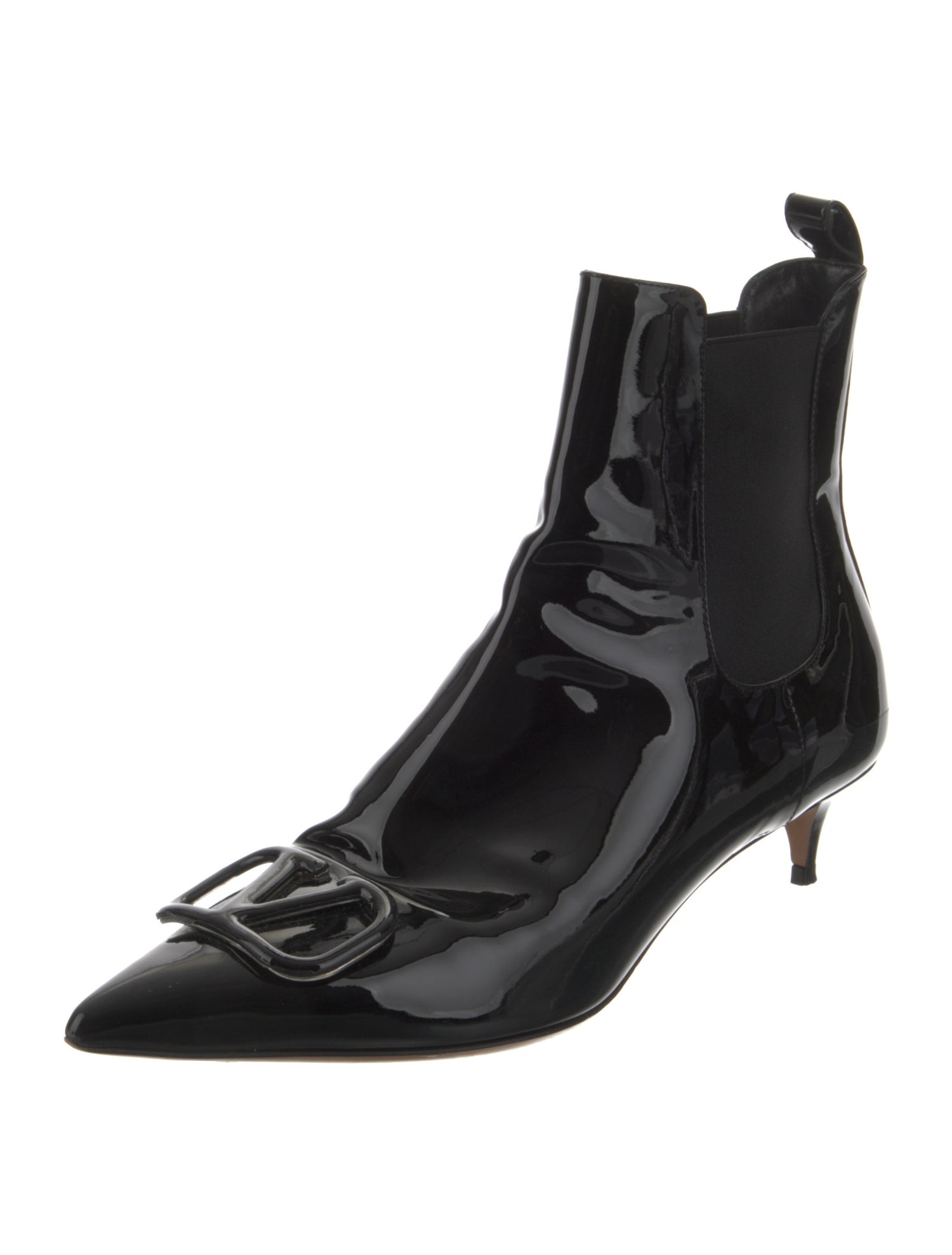 Valentino Patent Leather Chelsea Boots