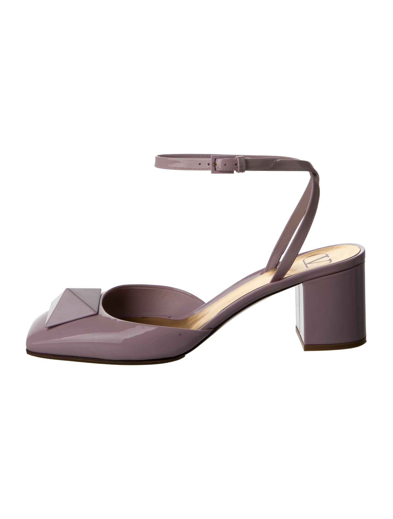 Valentino Rockstud Accents Patent Leather D'Orsay Pumps