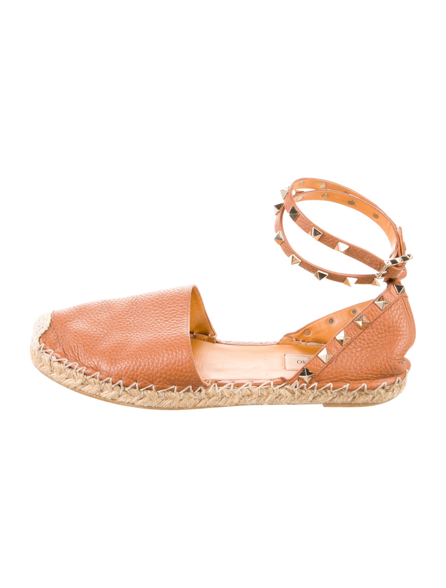 Valentino Rockstud Accents Leather D'Orsay Flats