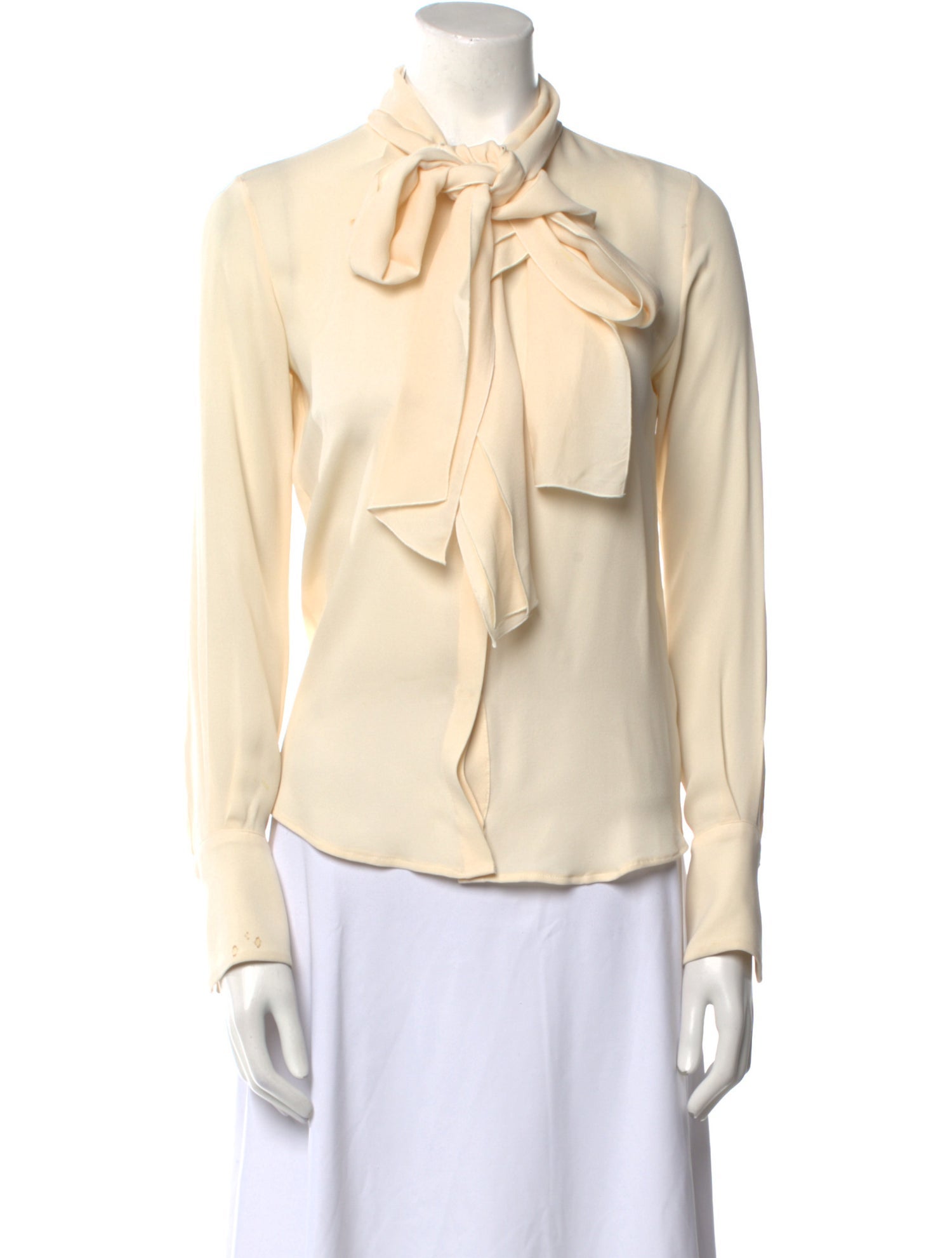 Valentino Silk Mock Neck Blouse