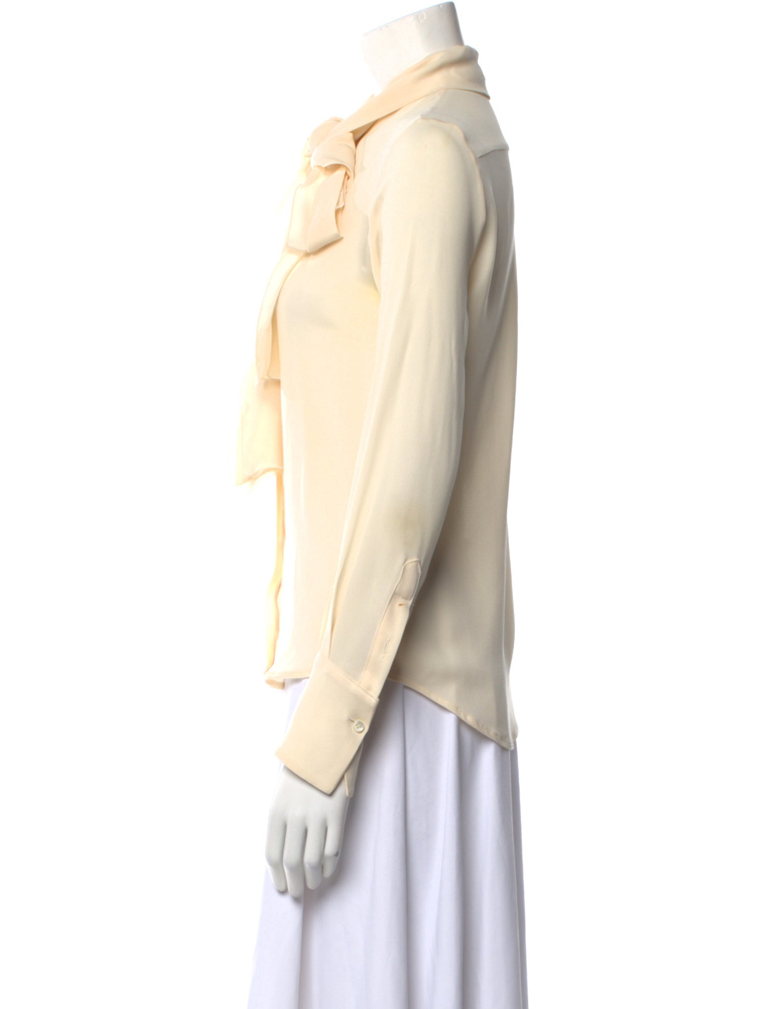 Valentino Silk Mock Neck Blouse