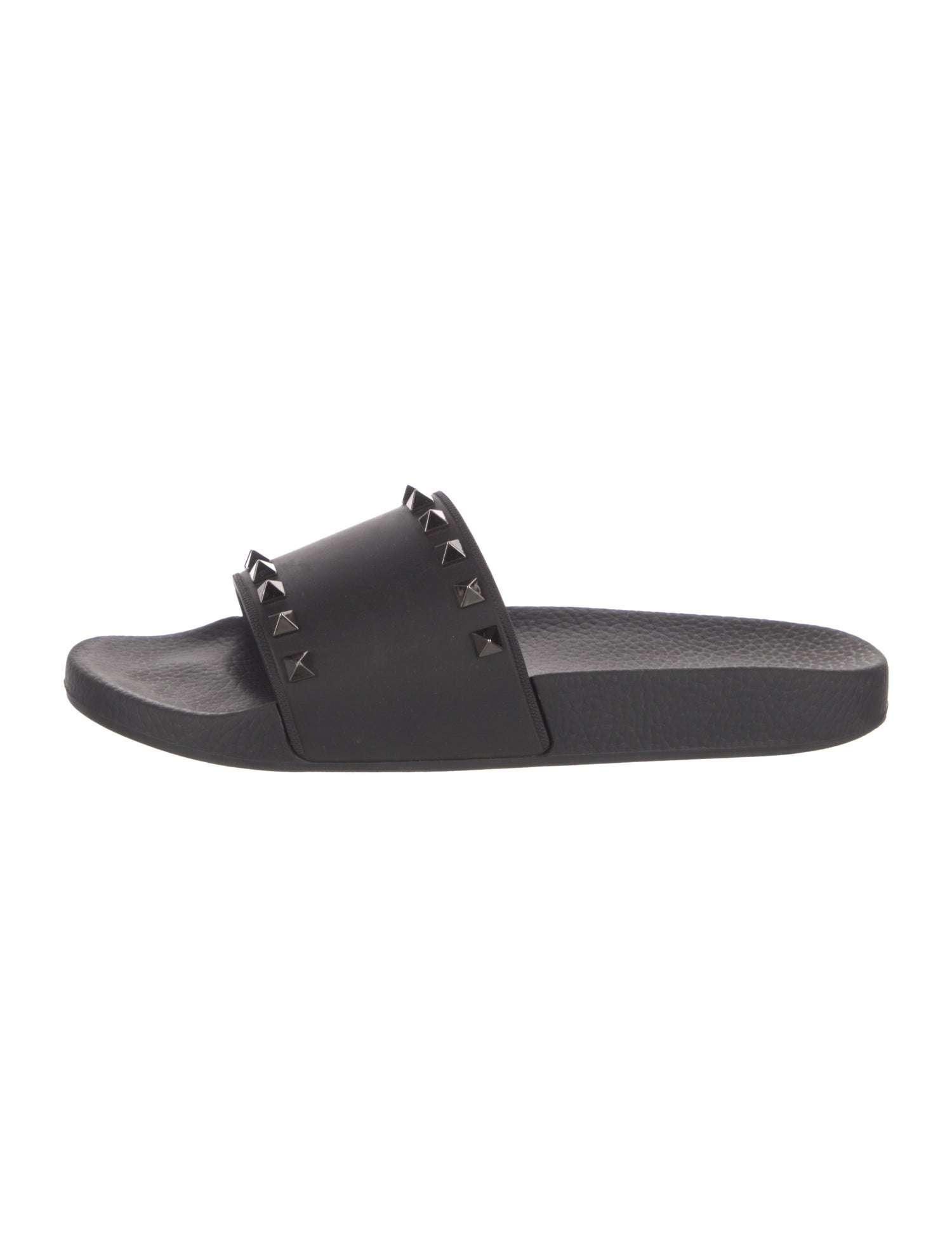 Valentino Rockstud Accents Rubber Slides