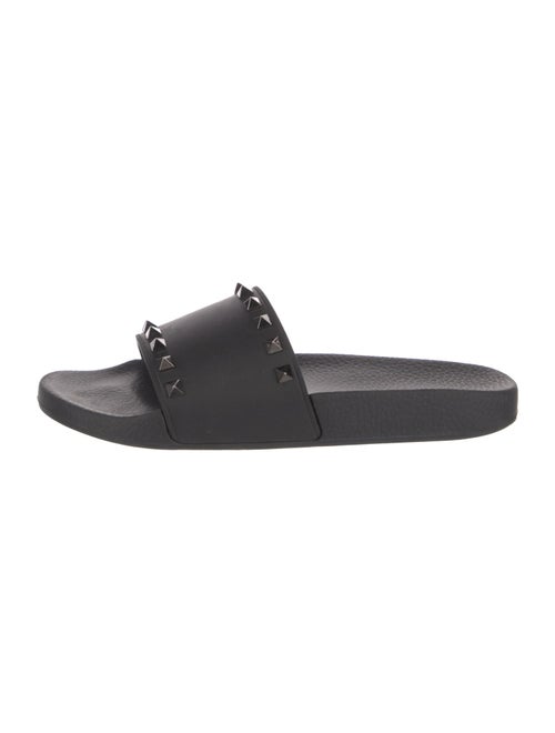 Valentino Rockstud Accents Rubber Slides