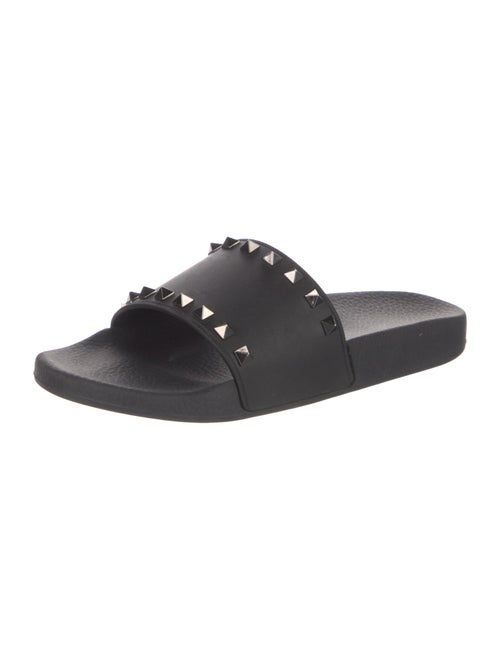 Valentino Rockstud Accents Rubber Slides