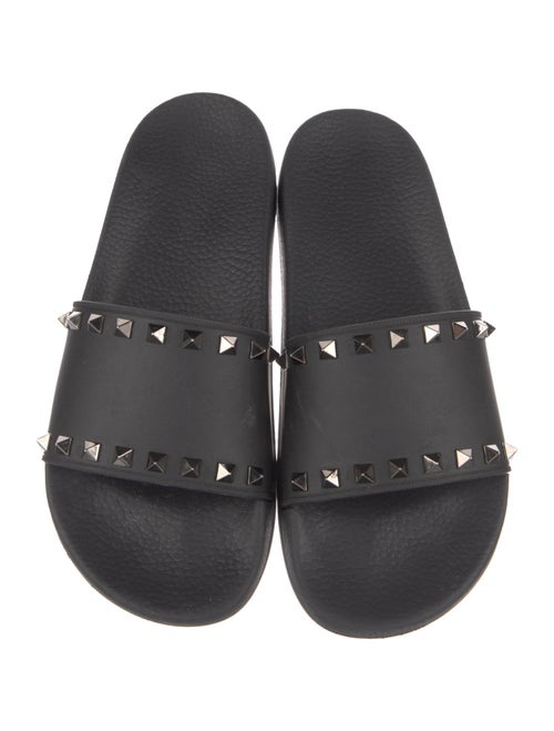 Valentino Rockstud Accents Rubber Slides