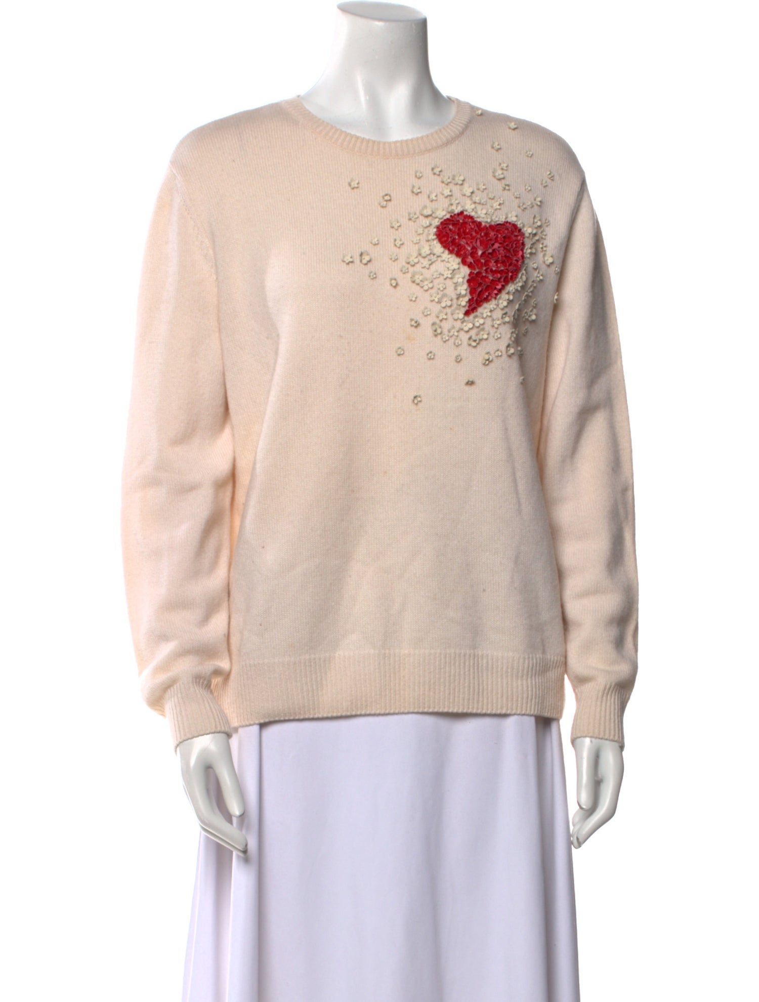 Valentino Cashmere Graphic Print Sweater