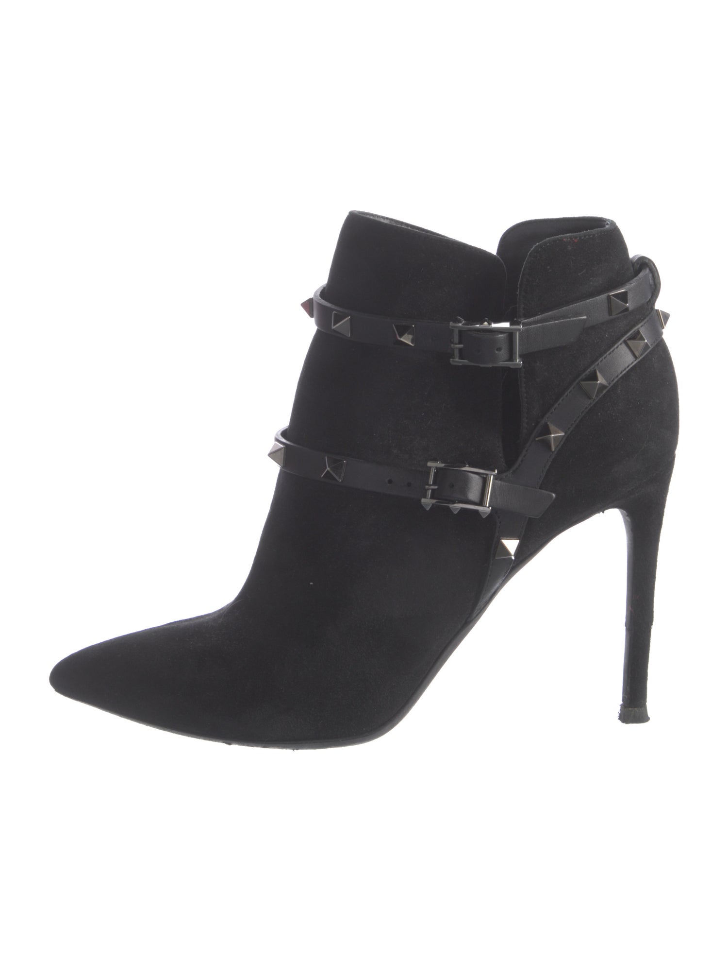 Valentino Noir Rockstud Accents Boots