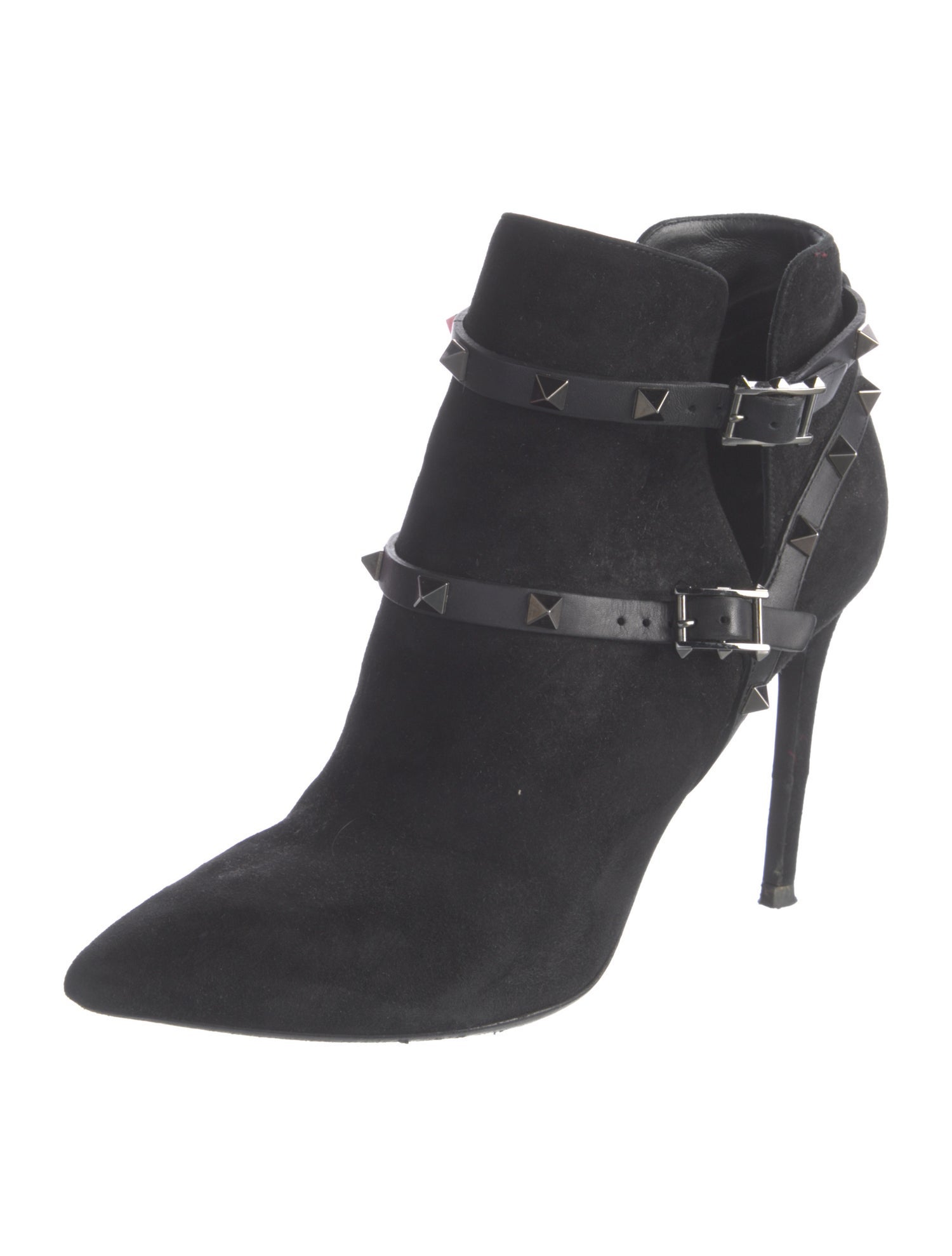Valentino Noir Rockstud Accents Boots