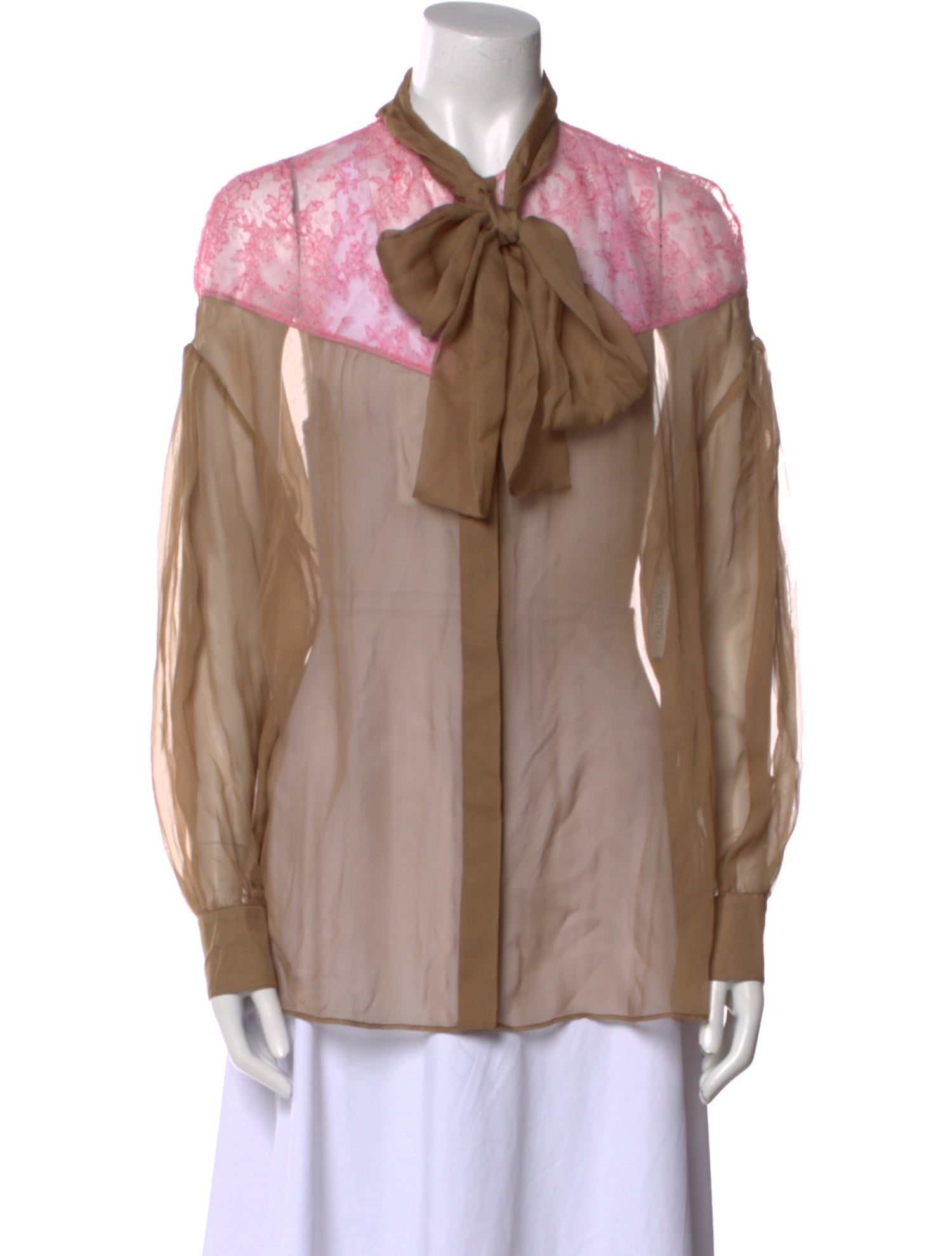 Valentino Silk Long Sleeve Blouse