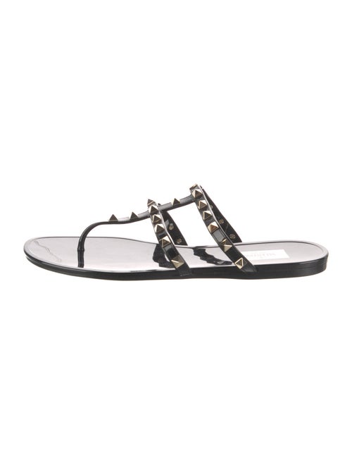 Valentino Rockstud Accents Rubber Slides