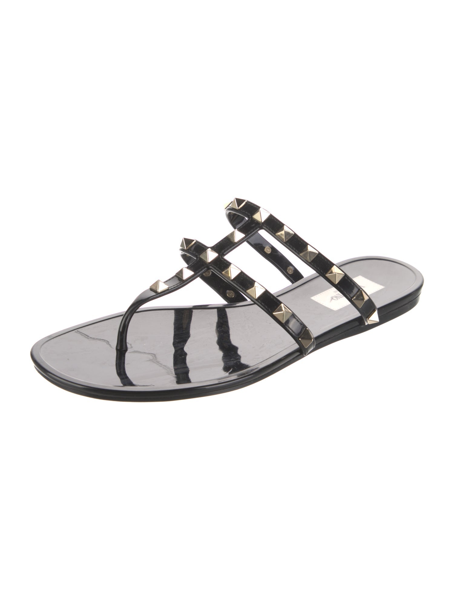 Valentino Rockstud Accents Rubber Slides
