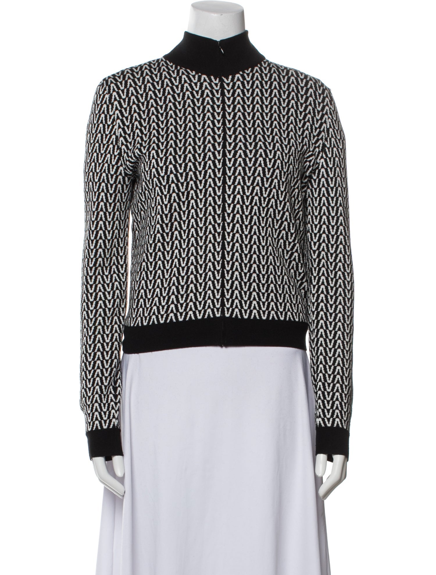 Valentino Virgin Wool Printed Sweater